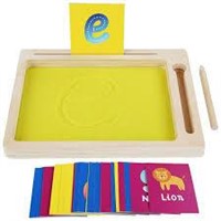 Aohao Montessori Sand Tray Toys Wooden Box