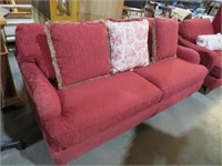 NICE USED CLEAN CLOTH SOFA WITH PILLOWS