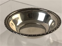 Round Sterling Silver Roped Edge Candy / Nut Dish