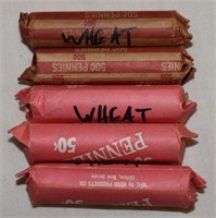 LOT - 5 ROLLS WHEAT CENTS