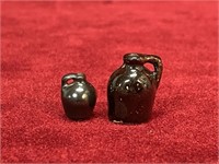 2 Bennington Miniature Crockery Jugs