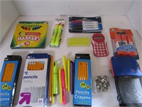 Box of Mostly NEW school & art supplies