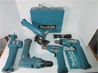 Crate of Various Portable Makita Power Tools and
