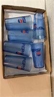 Six Vintage plastic Pepsi glasses