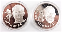 Coin 2 Sterling Silver Football Rounds