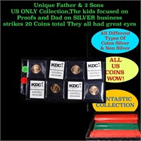 Great Page of 4 US Presidential Dollar Coins