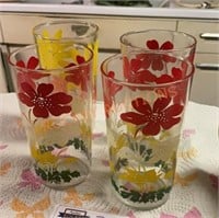 Vintage set of four MCM drinking glasses