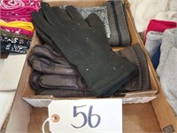 Leather Gloves, Scarf, Cotton Gloves