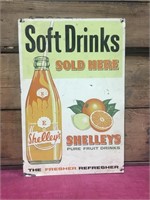 Shelleys Soft Drinks Tin Sign