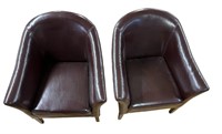 Vegan Leather Club Chairs