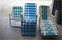 Aluminum Webbed Lounge Chairs