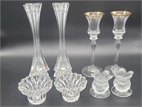 4 Sets of Candlesticks, 1 is Austrian, as pictured
