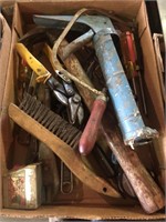 Assorted Tools - Chalk Gun, Hammer, Tin Snips, Etc