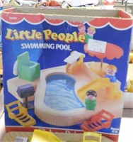 1986 Fisher-Price Little People swimming pool w/