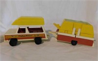 1979 Fisher-Price Play Family car & camper set #