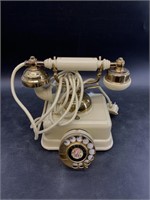 Cream and gold rotary French style phone in good o