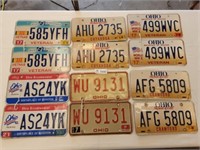 License Plates Ohio Pair