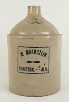 M. Markstein 2 Gal Anniston ALA Whiskey Jug
