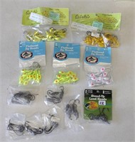 12 pkgs. Various Fishing  Jig Heads - new in pkgs.