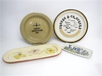 ASSORTED CERAMIC PLATES & SERVING TRAYS