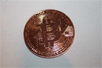 Copper Plate Bitcoin Commemorative Coin