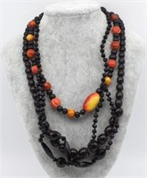 Three decorative bead necklaces