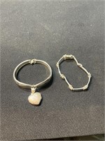 2 Sterling bracelets