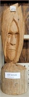 HAND-CARVED WOODEN HEAD