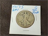 1917-S Silver Half Dollar