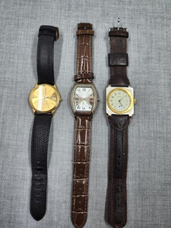 3 Quartz wrist watches including Allenby Swiss