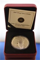 CANADIAN 2007 PROOF DOLLAR IN CASE - .925 SILVER