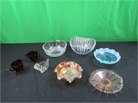 Depression glass, Carnival glass ect.