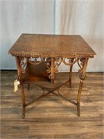 Antique Bamboo Wrapped Side Table