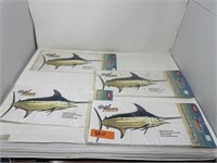 Lot of 4 DonRay Original swordfish decals.