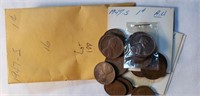 1947S Bag of 16 Wheat Cents