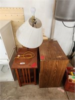 Night Stand with Connected Lamp and TV Stand