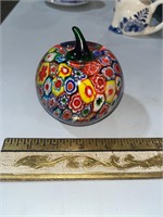 vintage glass apple style of Murano Millefiori