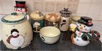 Holiday Canisters, cookies jars & bowls