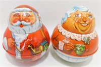 1980 & 1981 "Chein" Tin Candy Containers: Santa &