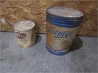 old potatoe chip cans