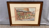 Vintage Watercolor Painting Signed Caroline Abbey