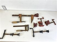 Clamps and bar clamp parts