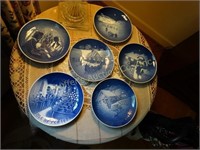 6 B&G Copenhagen Porcelain Plates 7 1/4"
