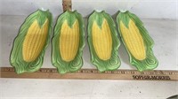 Vintage Corn on the Cob Ceramic Plates Set
