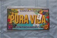 Vintage Costa Rica License Plate