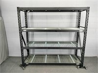 Whalen 4 Tier Heavy Duty Shelf Unit W Wire Shelves