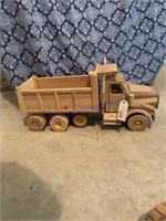 WOODEN HAND-MADE DUMP TRUCK