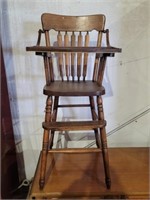 Hickory Wood Vintage High Chair