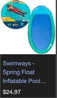 SwimWays Spring Float Inflatable Pool Lounger