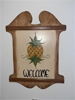 Vintage Pineapple Welcome Sign